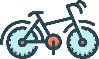 color icon for bike vector