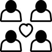 solid icon for relationship vector