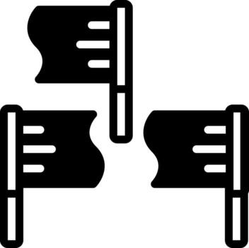 solid icon for flags vector