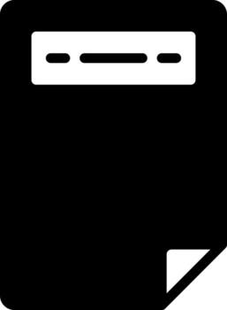 sólido icono para encabezados vector