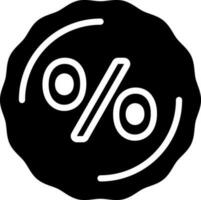 solid icon for percent vector