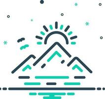 mix icon for mountain vector