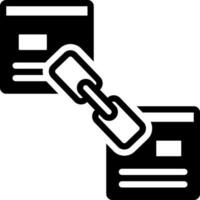 solid icon for back link optimization vector