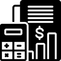 solid icon for budget accounting vector