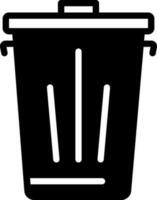 sólido icono para basura vector