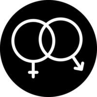 solid icon for sex vector