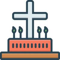 color icon for liturgic vector