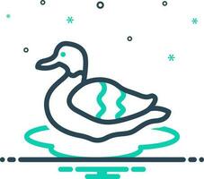 icono de mezcla para pato vector