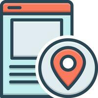 color icon for local seo vector