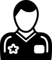 sólido icono para jugador vector