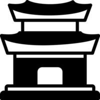 solid icon for korea vector