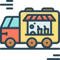 color icon for food truck vector