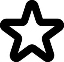 Star icon or symbol in line art. vector
