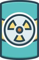 color icon for hazardous waste vector