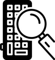 solid icon for keylogger vector