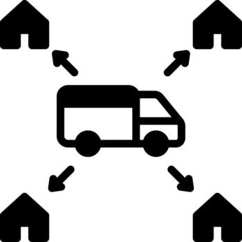 sólido icono para distribución vector