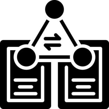 solid icon for file sharing vector