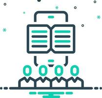 mix icon for learn vector
