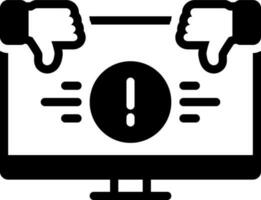 solid icon for inconvenient vector