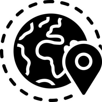 solid icon for periphery vector
