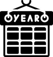 solid icon for year vector