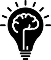 solid icon for mindset vector