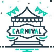 mix icon for carnival vector