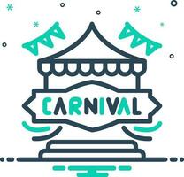 mezcla icono para carnaval vector