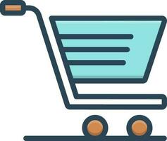 color icon for shopping vector