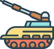 color icon for tank vector