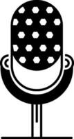 solid icon for microphone vector