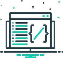 mix icon for coding vector