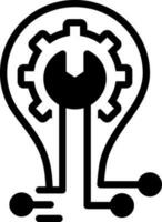 solid icon for skill vector