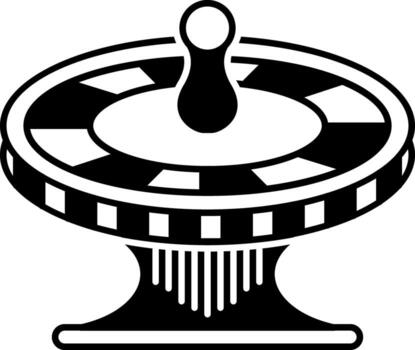 sólido icono para ruleta vector