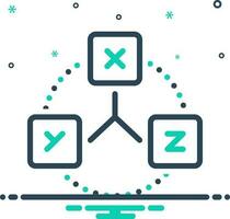 mix icon for coordinates vector
