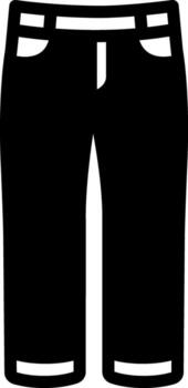 solid icon for jean vector