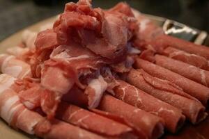 Plate of Shabu Shubu photo