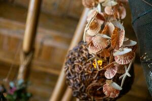 Dangling display in a tiki bar photo