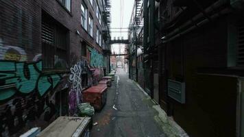 Urban city style narrow alley video