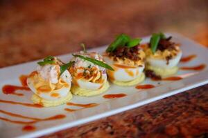 Variety of Deviled Eggs photo