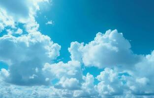 blue sky with clouds photo