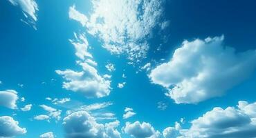 blue sky with clouds photo