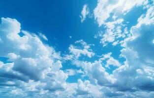 blue sky with clouds photo