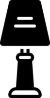 solid icon for lamp vector