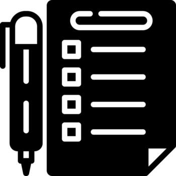 solid icon for rules vector