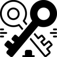 solid icon for housekeys vector