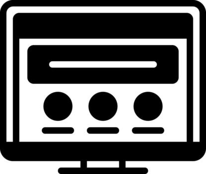 solid icon for web design vector