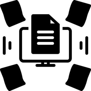solid icon for dematerialisation vector