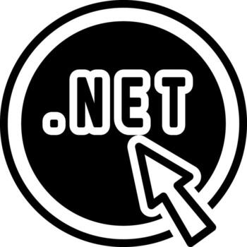 solid icon for dotnet vector
