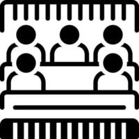 solid icon for bleacher vector